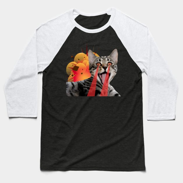 CAT ATTACK Baseball T-Shirt by GloriaSanchez